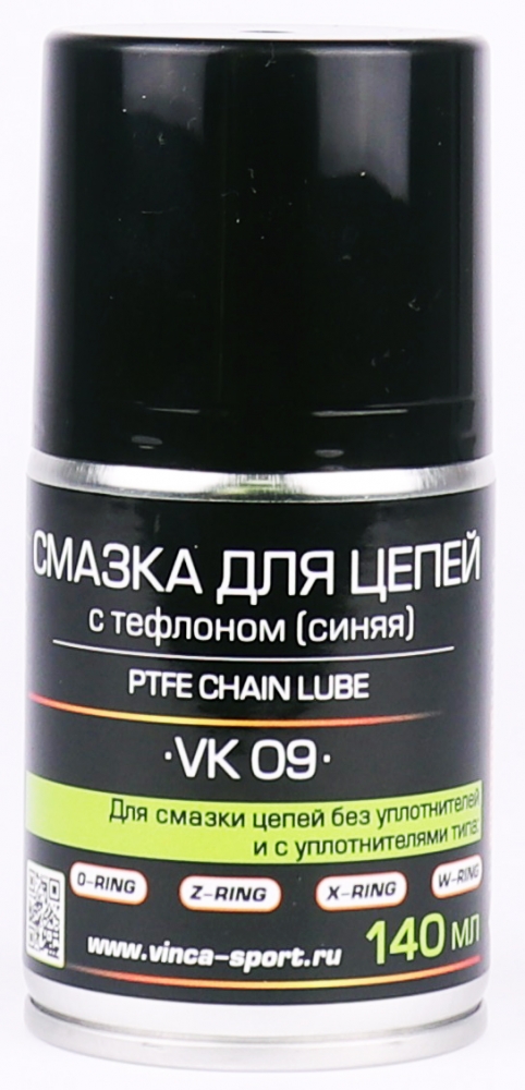Смазка цепи велосипеда с тефлоном (с синим индикатором) аэрозоль 140мл, Vinca Sport
