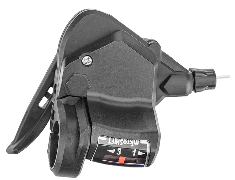 Шифтер/манетка Microshift TS38-3L, левый, 3 скорости, тросик 1800 мм. купить в Кирове - Хитрый Папа